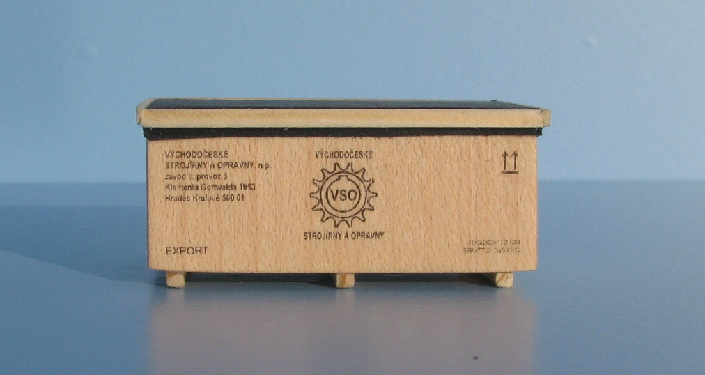 H0 010302 náklad dřevěná bedna čtyřcestná VSO I  